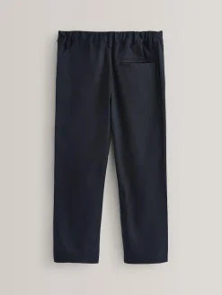 Best Next Plus Waist Straight Leg School Trousers (3-17yrs) Navy