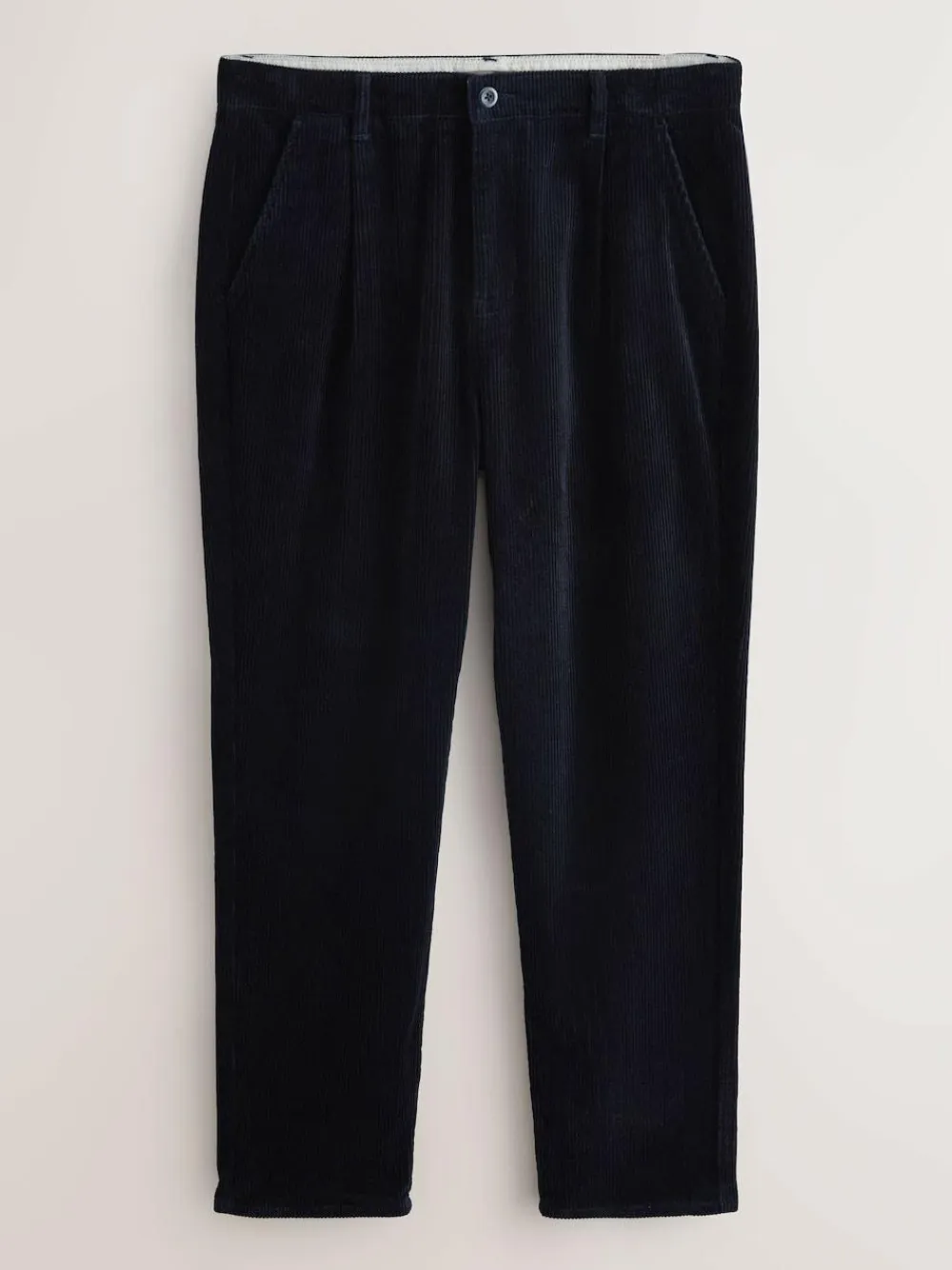 Next Regular Tapered Fit Corduroy Single Pleated Trousers^ Pants & Chinos
