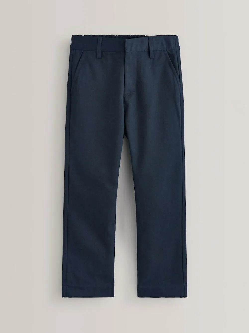 New Next Regular Waist Straight Leg School Trousers (3-17yrs) Navy