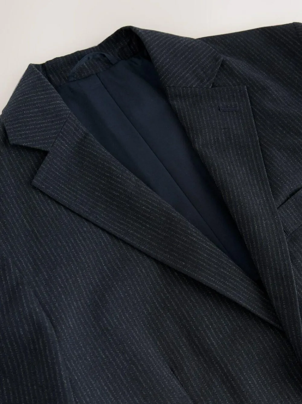 Clearance Next Navy Slim Fit Seersucker Stripe Suit Jacket