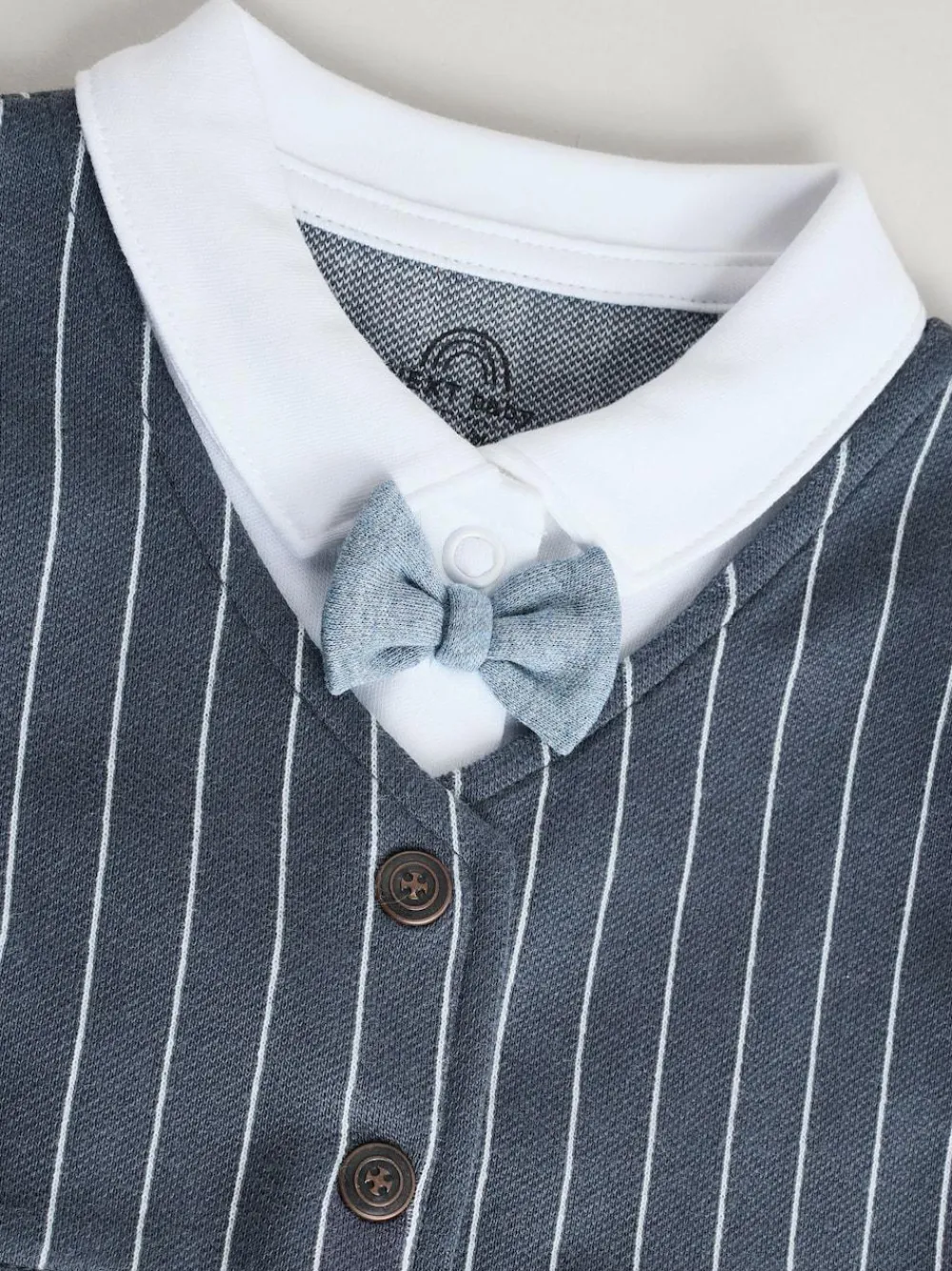 Next Navy Smart Bow Tie Baby Sleepsuit (0mths-2yrs)^BOY Nightwear|Nightwear