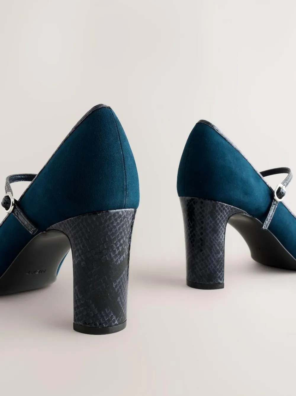 Next Standard Fit Round Toe Mary Jane Block Court Shoes^Women Wide Fit & Extra Wide Fit