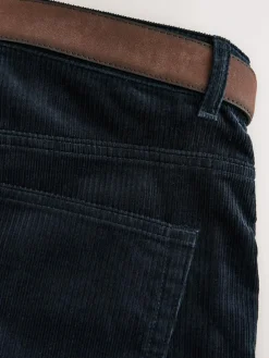 Next Straight Fit Belted Corduroy Trousers^ Pants & Chinos
