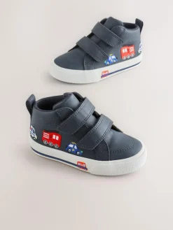 Sale Next Wide Fit (G) Touch Fastening Boots Navy Transport