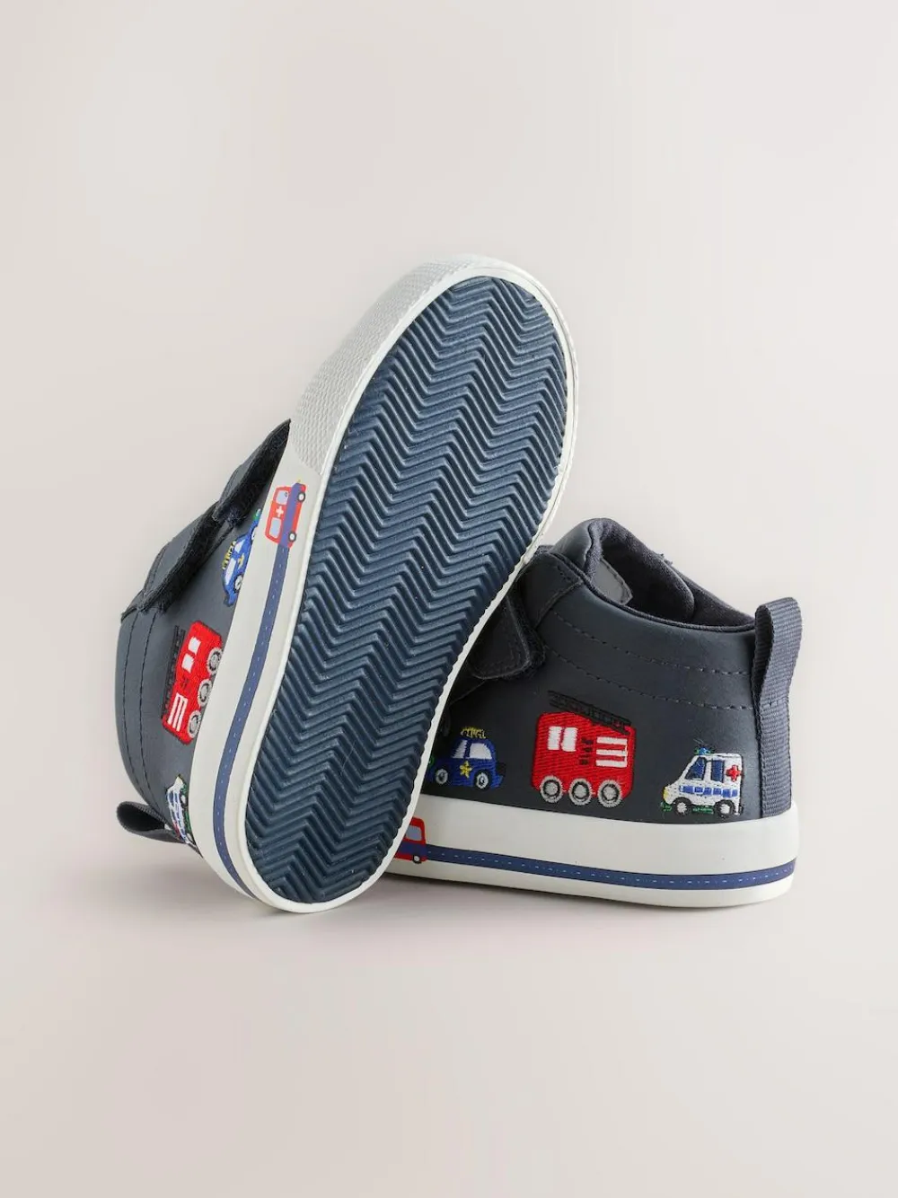 Sale Next Wide Fit (G) Touch Fastening Boots Navy Transport