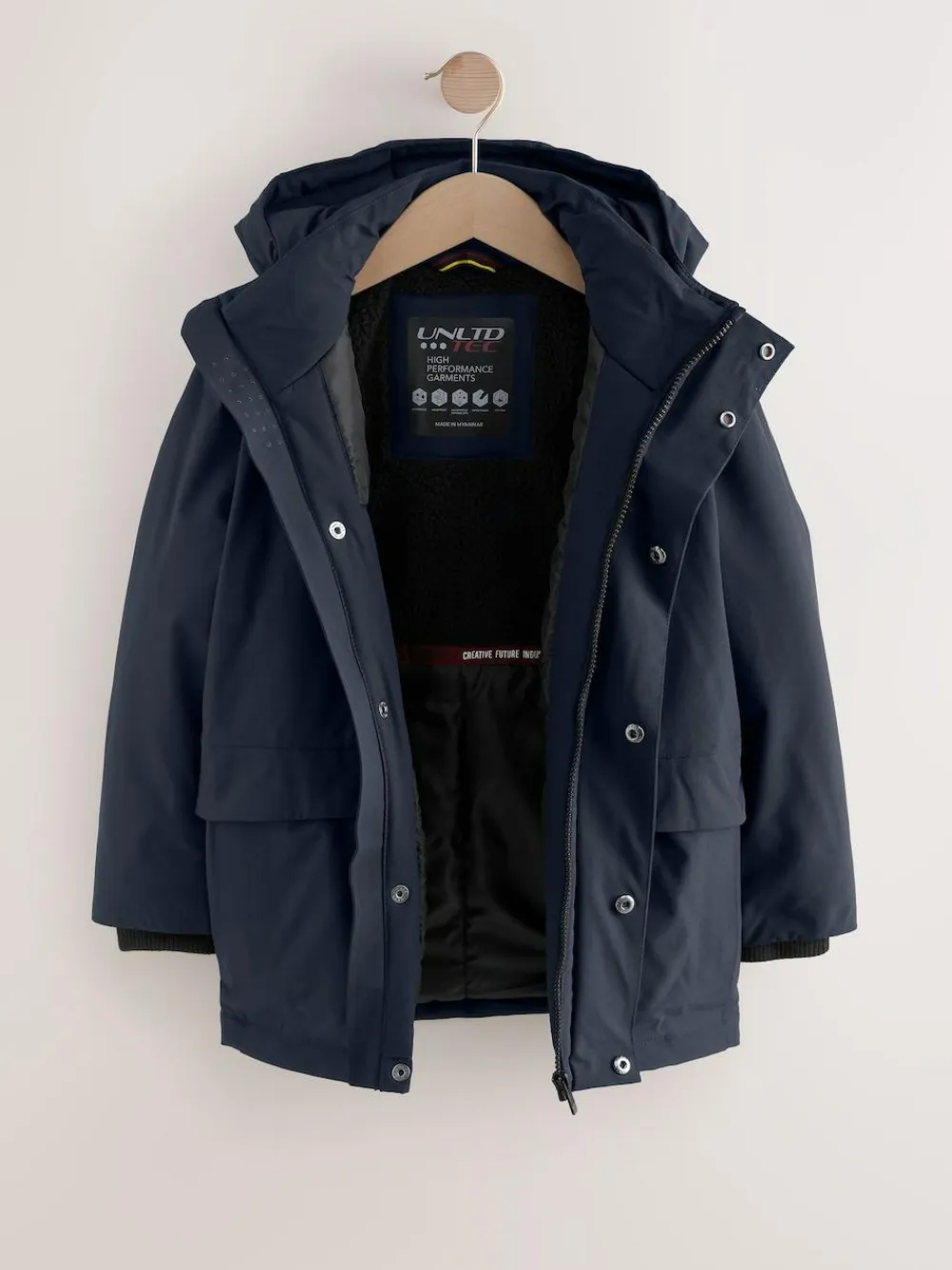 Next Waterproof Parka Coat (3-17yrs) Navy