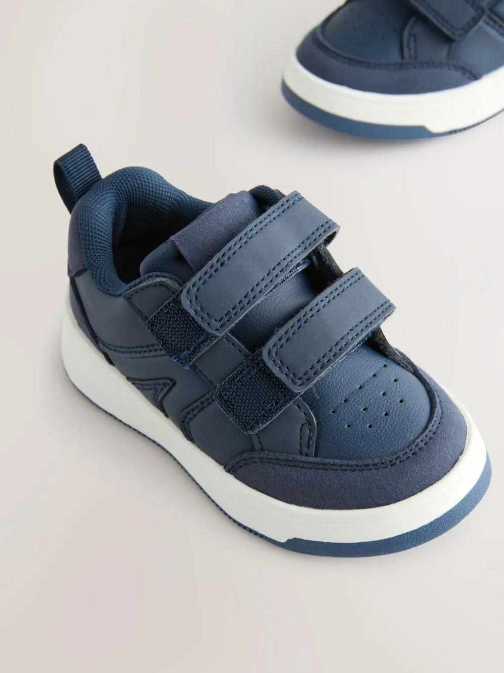 Sale Next Wide Fit (G) Touch Fastening Two Strap Trainers Navy