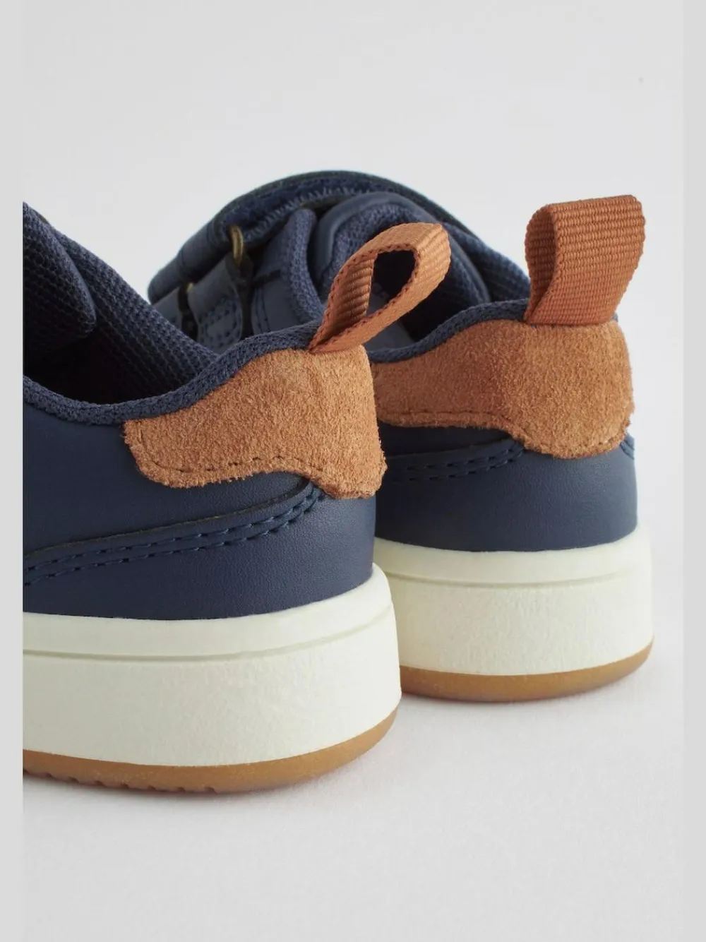 Clearance Next Wide Fit (G) Touch Fastening Leather First Walker Baby Shoes Navy