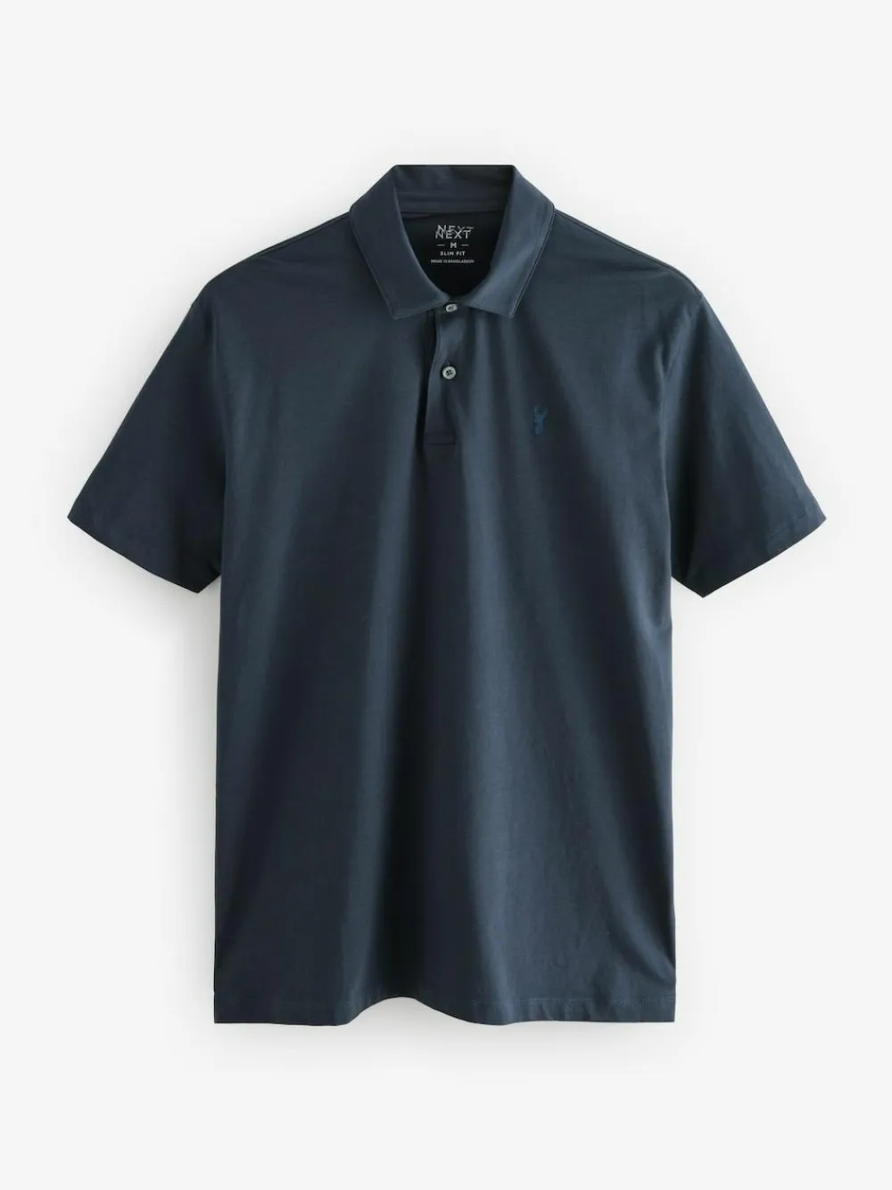 Discount Next Navy/Black/Grey/White/Sage Green Slim Fit Short Sleeve Jersey Polo Shirts 5 Pack