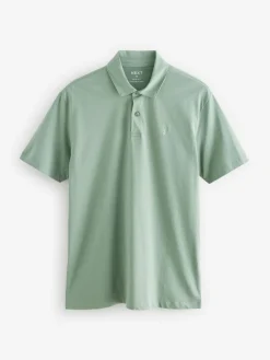 Discount Next Navy/Black/Grey/White/Sage Green Slim Fit Short Sleeve Jersey Polo Shirts 5 Pack