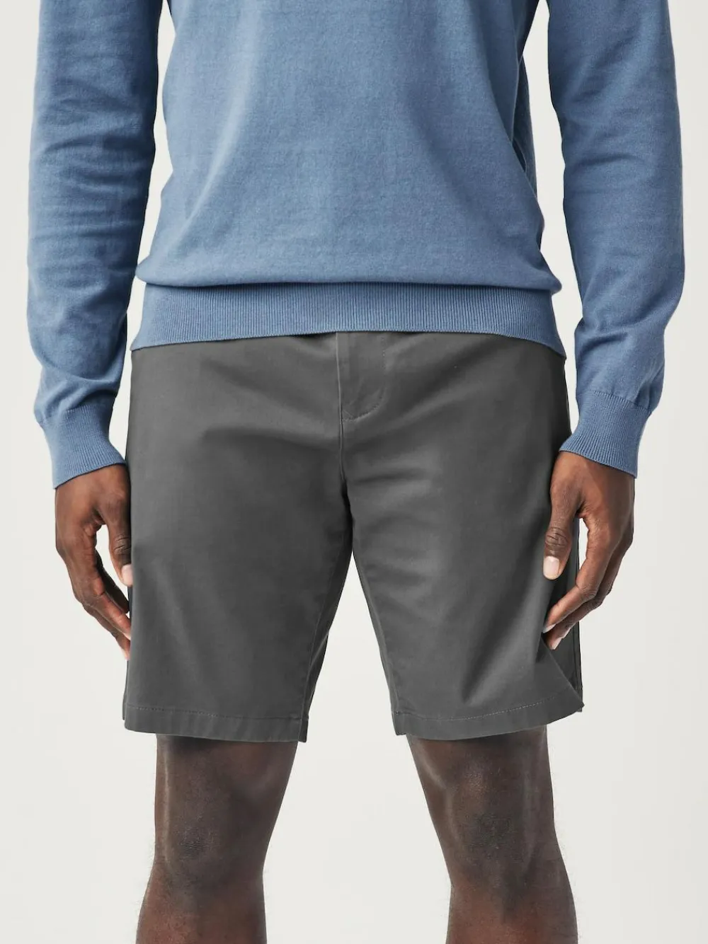Discount Next Straight Fit Stretch Chino Shorts 2 Pack Navy/Charcoal