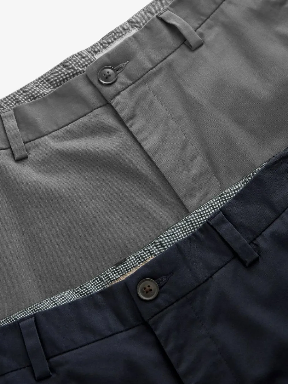 Discount Next Straight Fit Stretch Chino Shorts 2 Pack Navy/Charcoal