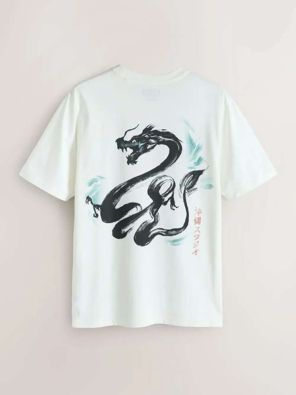 Hot Next Navy/Ecru White/Teal Regular Fit Graphic Print T-Shirts 3 Pack