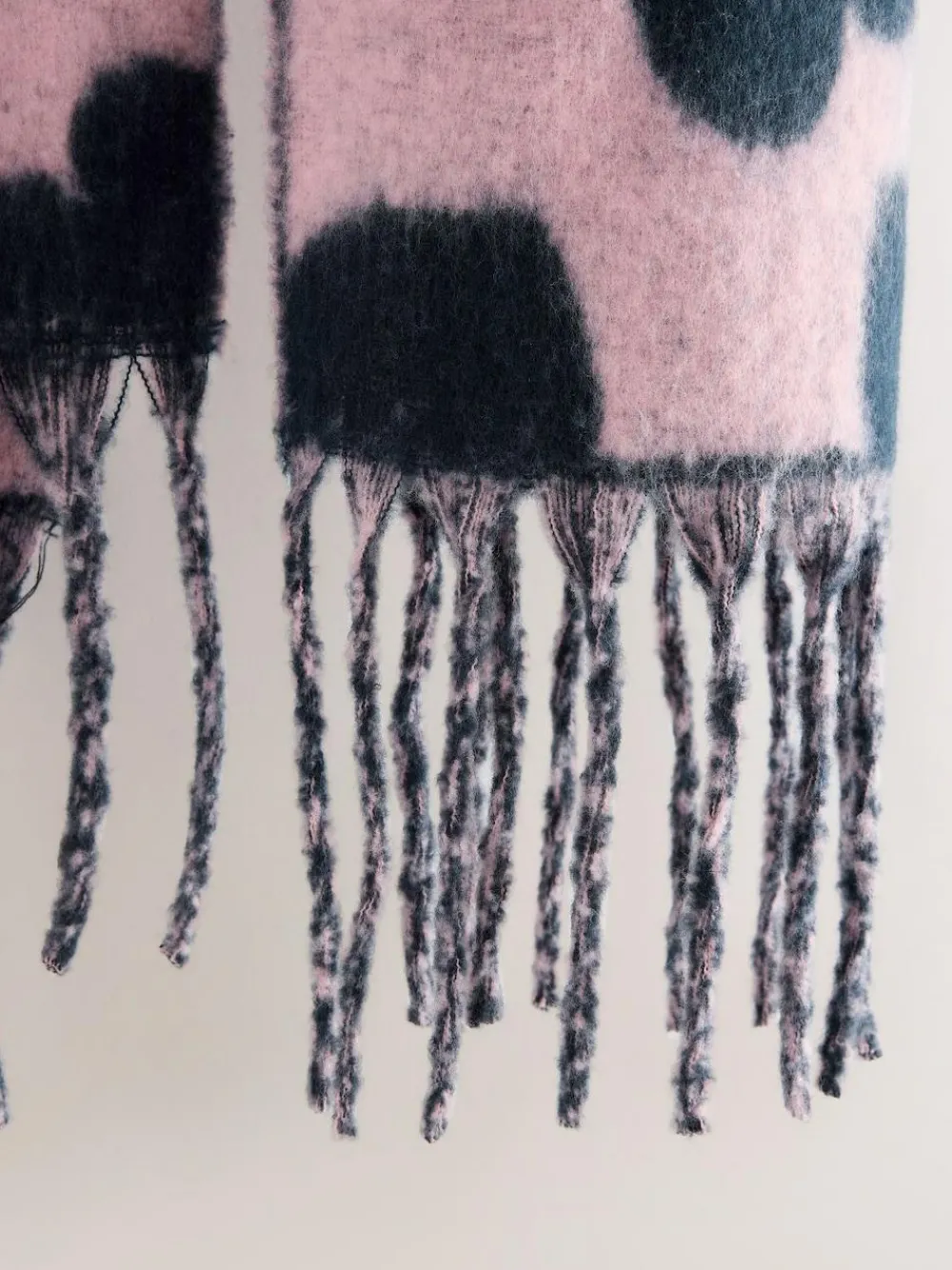 Next Navy/Pink Heart Print Heavyweight Blanket Scarf