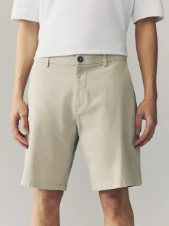 Clearance Next Loose Fit Stretch Chino Shorts 2 Pack Navy/Stone