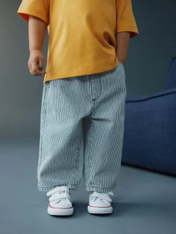 Next Navy/White Wide Leg Jeans (3mths-7yrs)