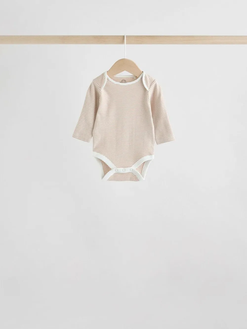 Next Neutral 100% Cotton Long Sleeve Baby Bodysuits 5 Pack^BOY Baby Girls|Baby Boys
