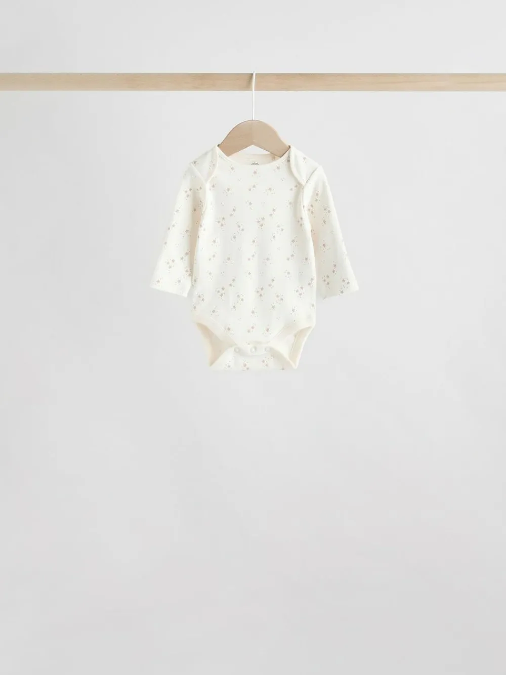 Next Neutral 100% Cotton Long Sleeve Baby Bodysuits 5 Pack^BOY Baby Girls|Baby Boys