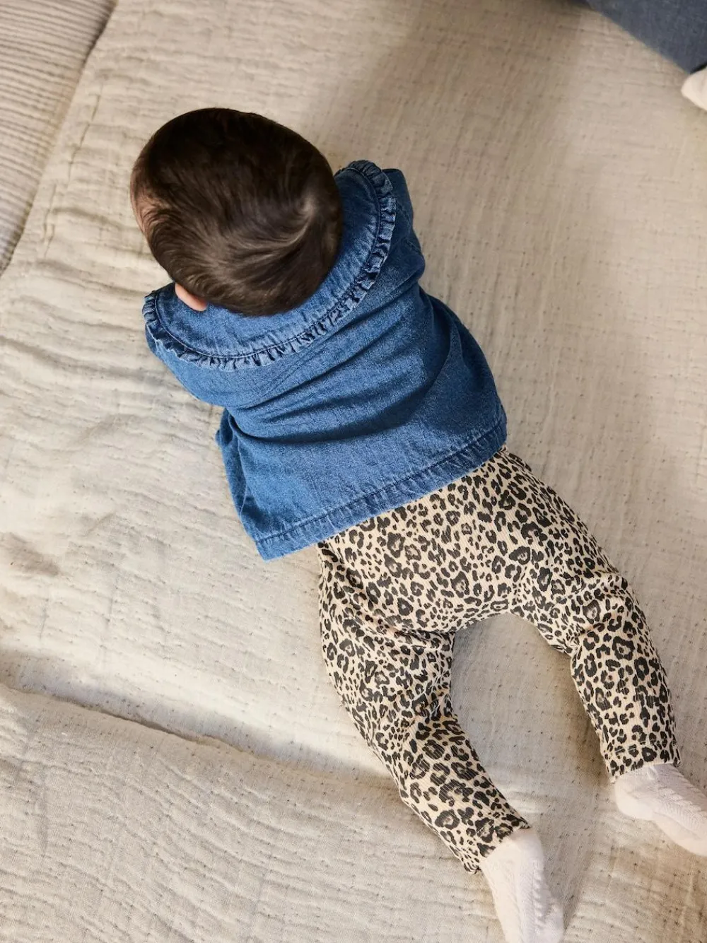 Next Neutral Animal Baby Denim Jacket, Top and Leggings Set 3 Piece (0mths-2yrs)^ Sets & Co-Ords|Sets & Co-Ords