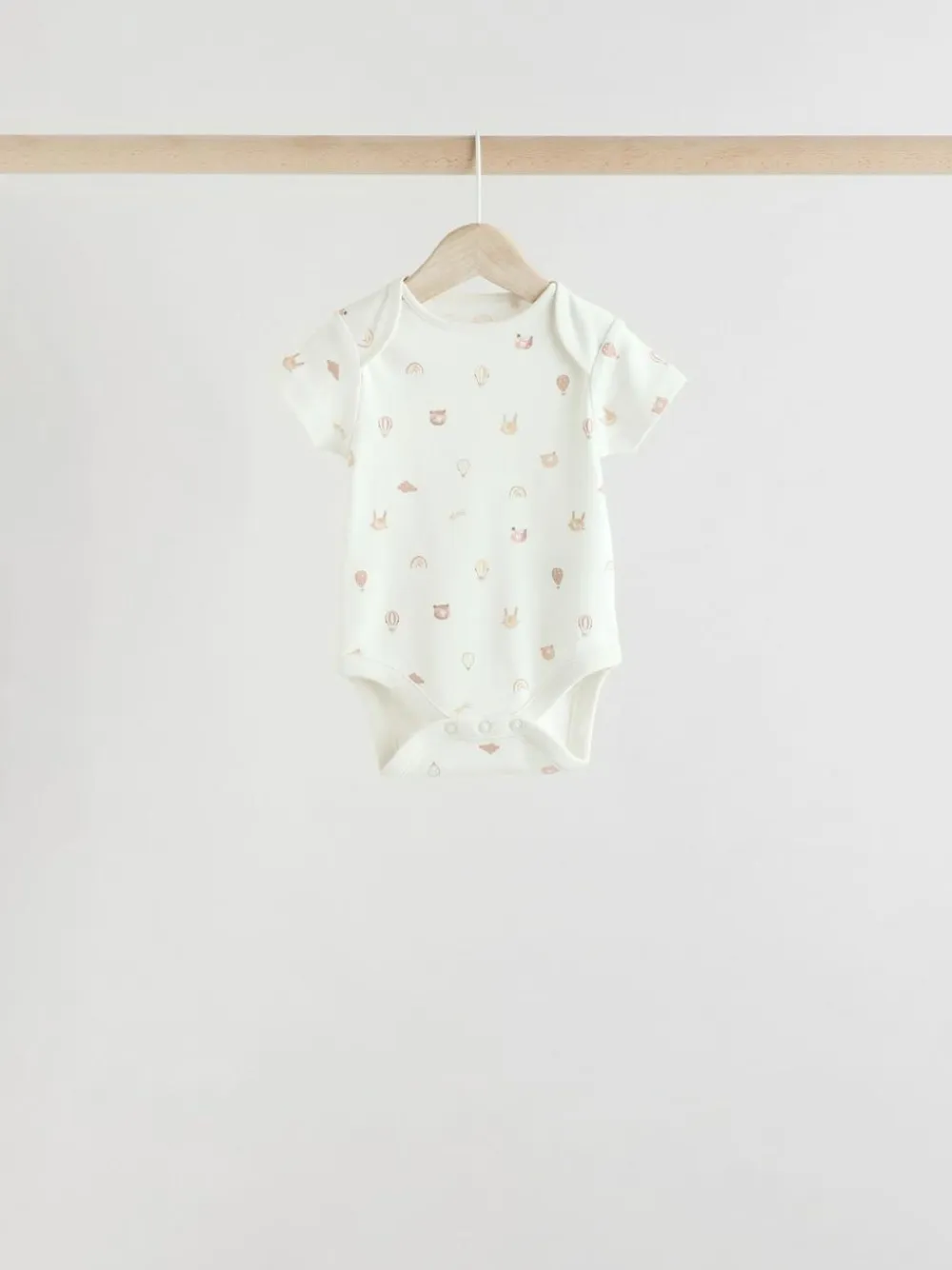 Sale Next Neutral Baby Short Sleeve Bodysuits 5 Pack