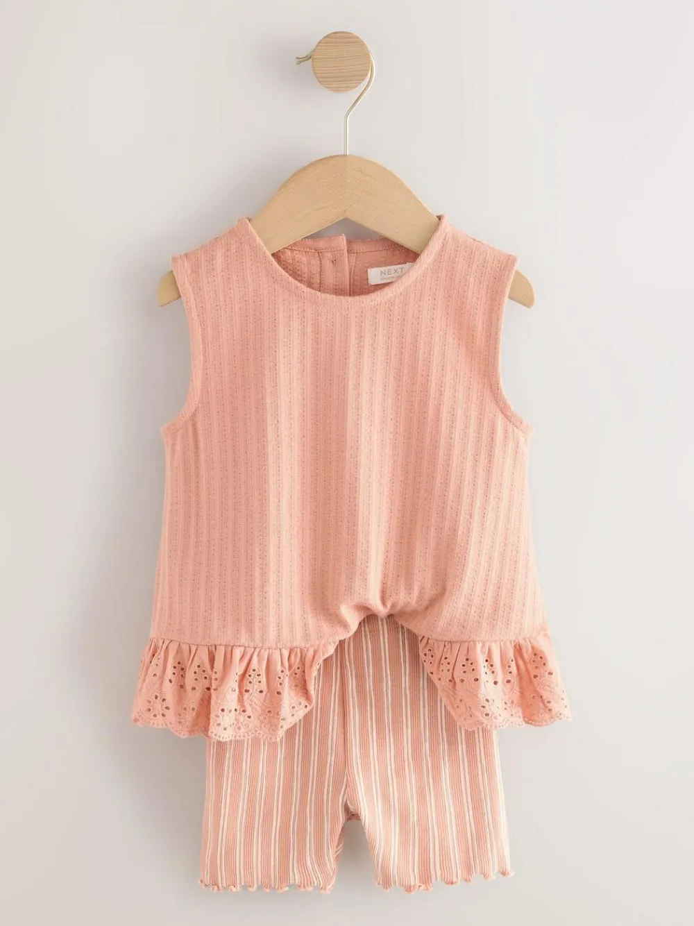 Next Vest and Shorts Set 2 Pack (3mths-7yrs) Neutral Ditsy