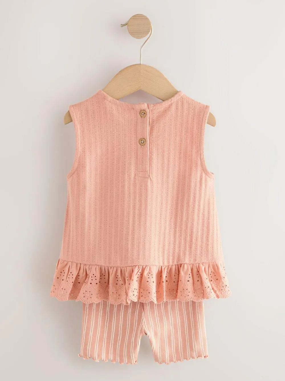 Next Vest and Shorts Set 2 Pack (3mths-7yrs) Neutral Ditsy