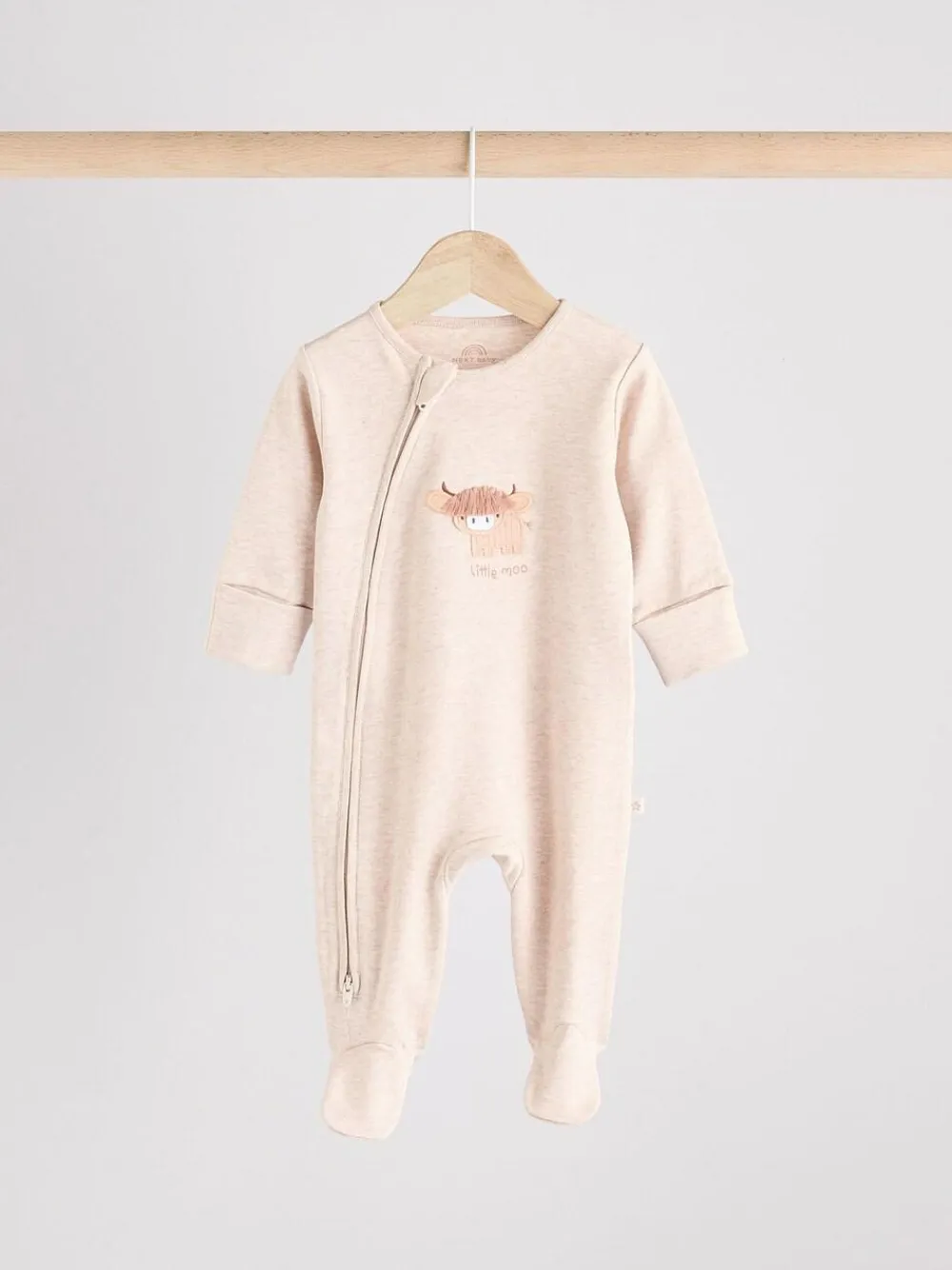 Next Neutral Hamish Baby 100% Cotton Sleepsuits 3 Pack (0mths-2yrs)^BOY Unisex|Nightwear