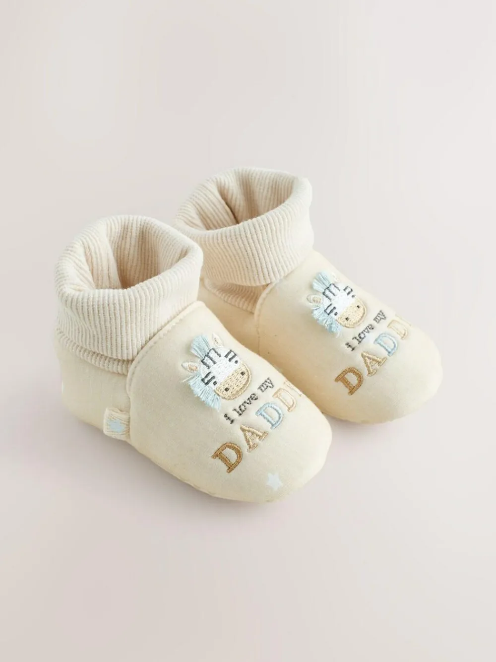 Best Next Neutral I Love Mummy/Daddy Baby Sock Top Bootie Shoes (0-18mths)