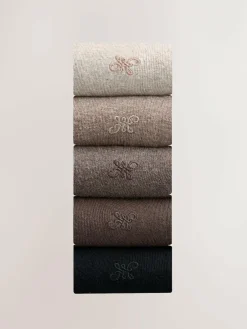 Next 5 Pack Embroidered Lasting Fresh Socks^ Nightwear|Socks