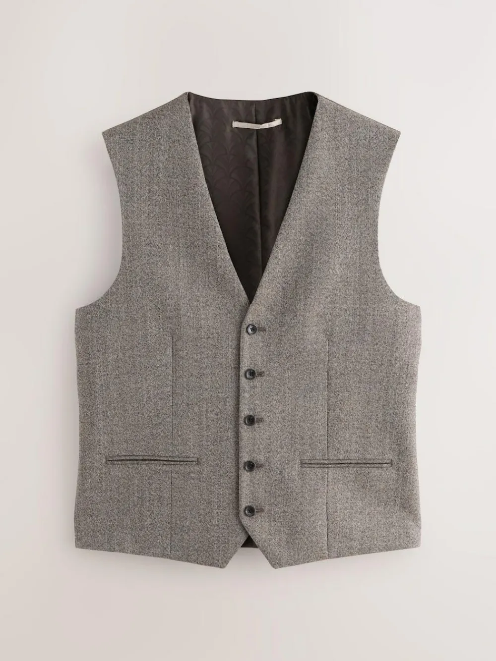 Next Merino Wool Blend Suit Waistcoat Neutral