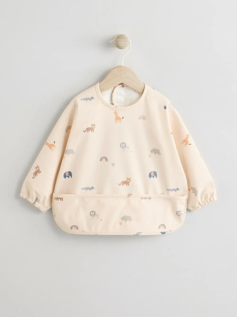 Next Neutral Mini Jungle Weaning And Feeding Sleeved Bib^ Unisex|Bibs