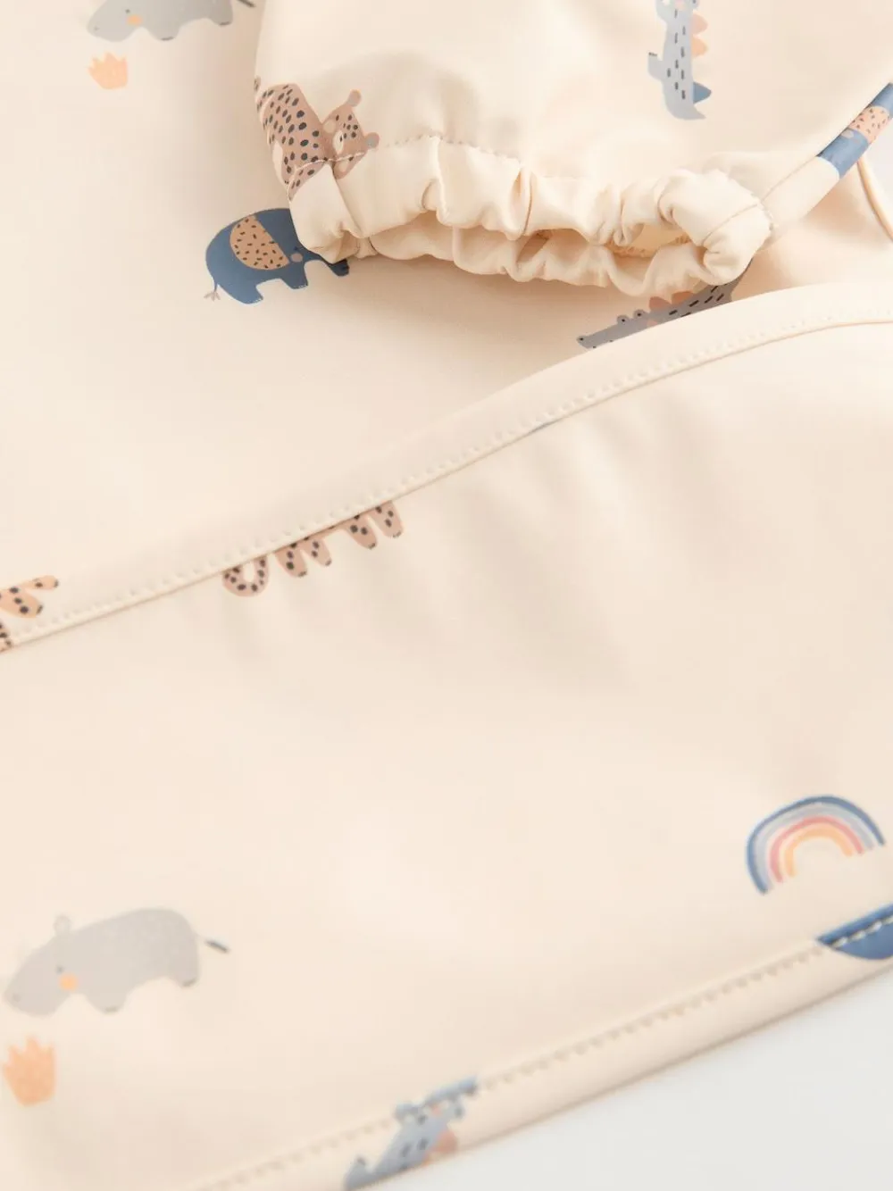 Next Neutral Mini Jungle Weaning And Feeding Sleeved Bib^ Unisex|Bibs