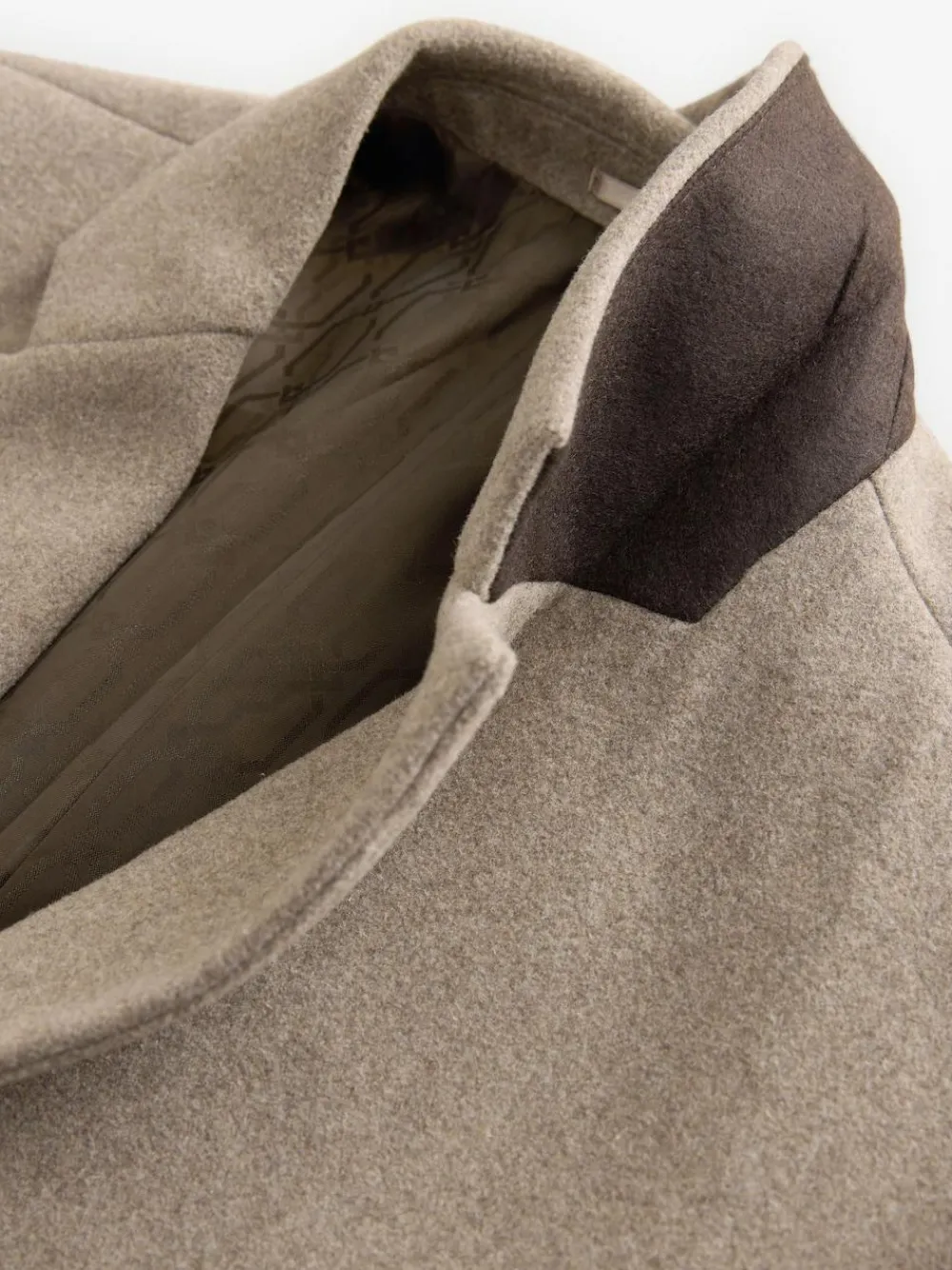 Hot Next Regular Fit Epsom Overcoat with Wool Neutral