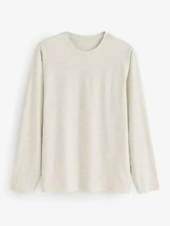 Outlet Next Regular Fit Regular Fit Long Sleeve 100% Cotton T-Shirts 5 Pack Neutral