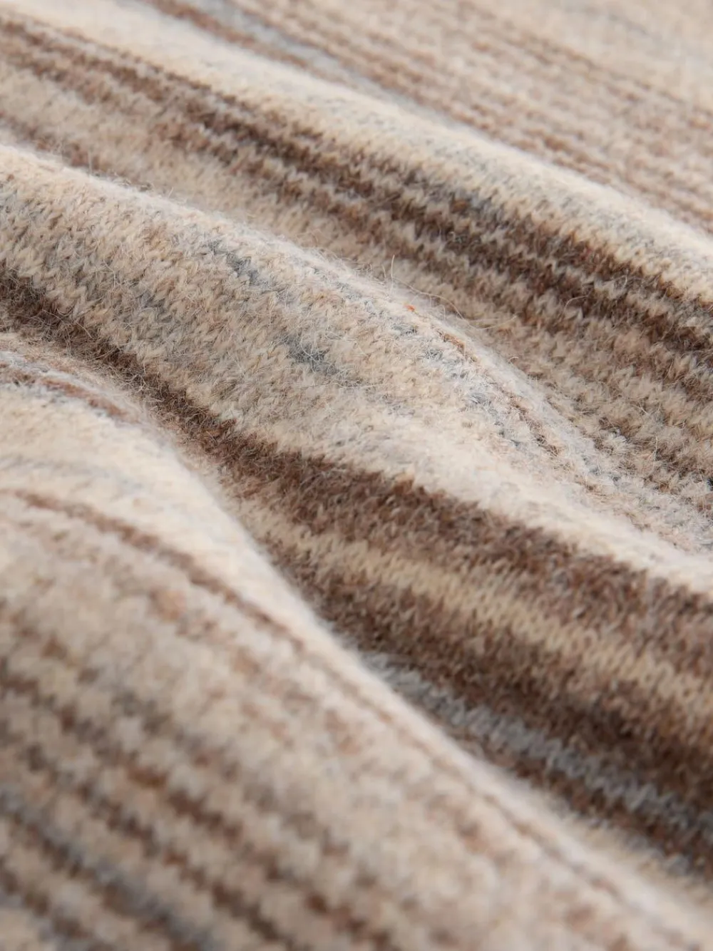 Next Neutral Regular Fit Stripe Crew Neck Jumper with Wool^ Knitwear|Knitwear