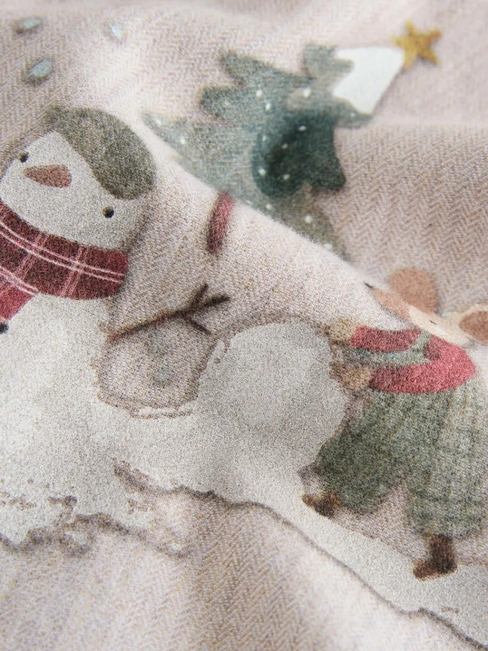 Best Next Long Sleeve Grandad Christmas Printed Shirt (3mths-10yrs) Neutral Scene