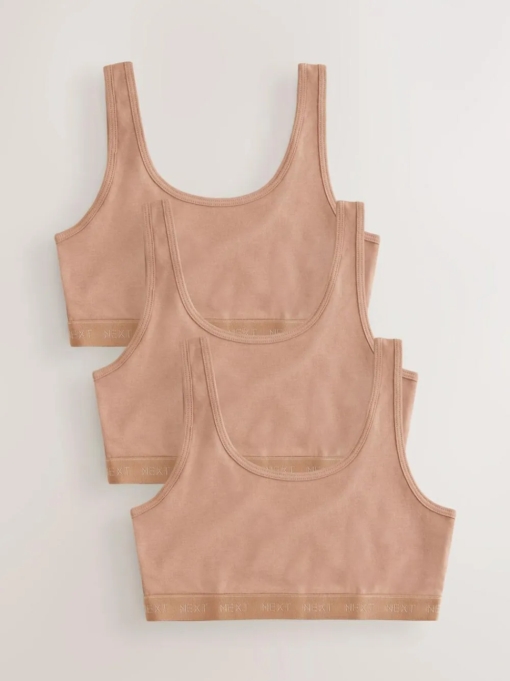 Hot Next Neutral Scoop Crop Tops 3 Pack (5-16yrs)