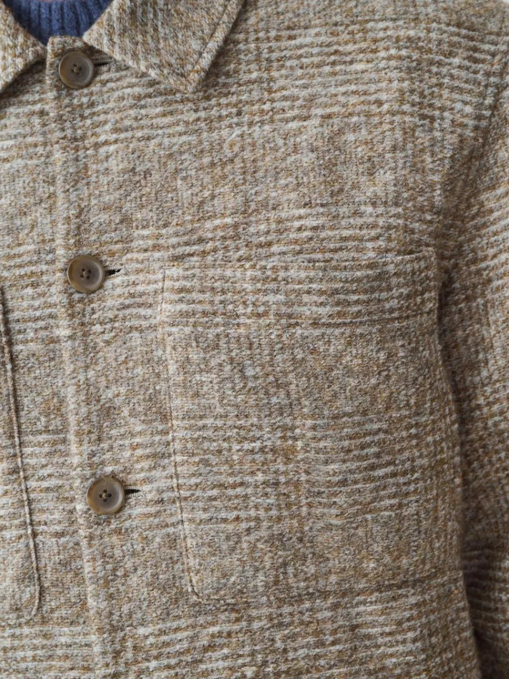 New Next Neutral Smart Check Jacket with Wool