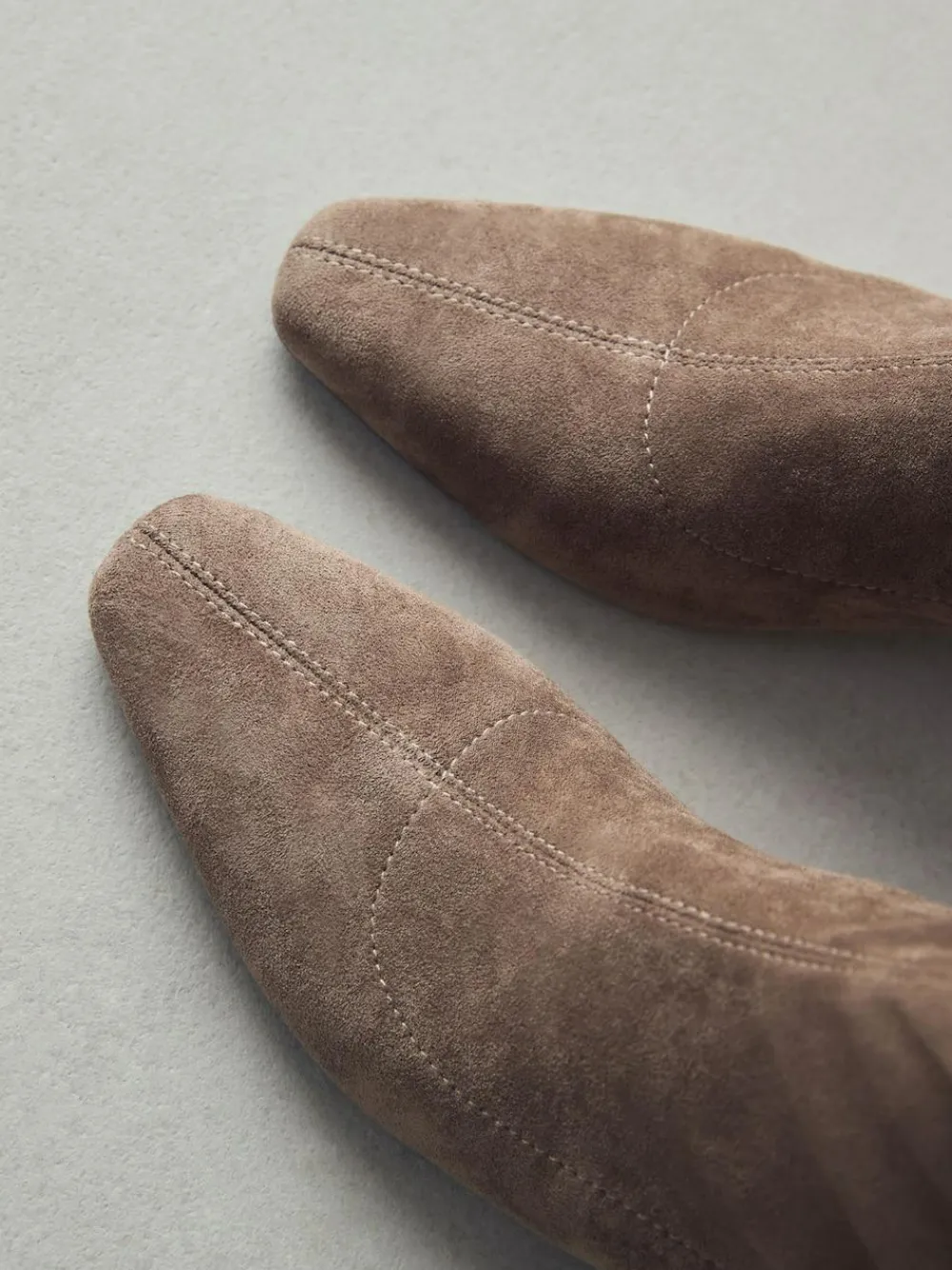 Best Next Standard/Wide Fit Chisel Toe Block Heel Sock Boots Neutral Taupe