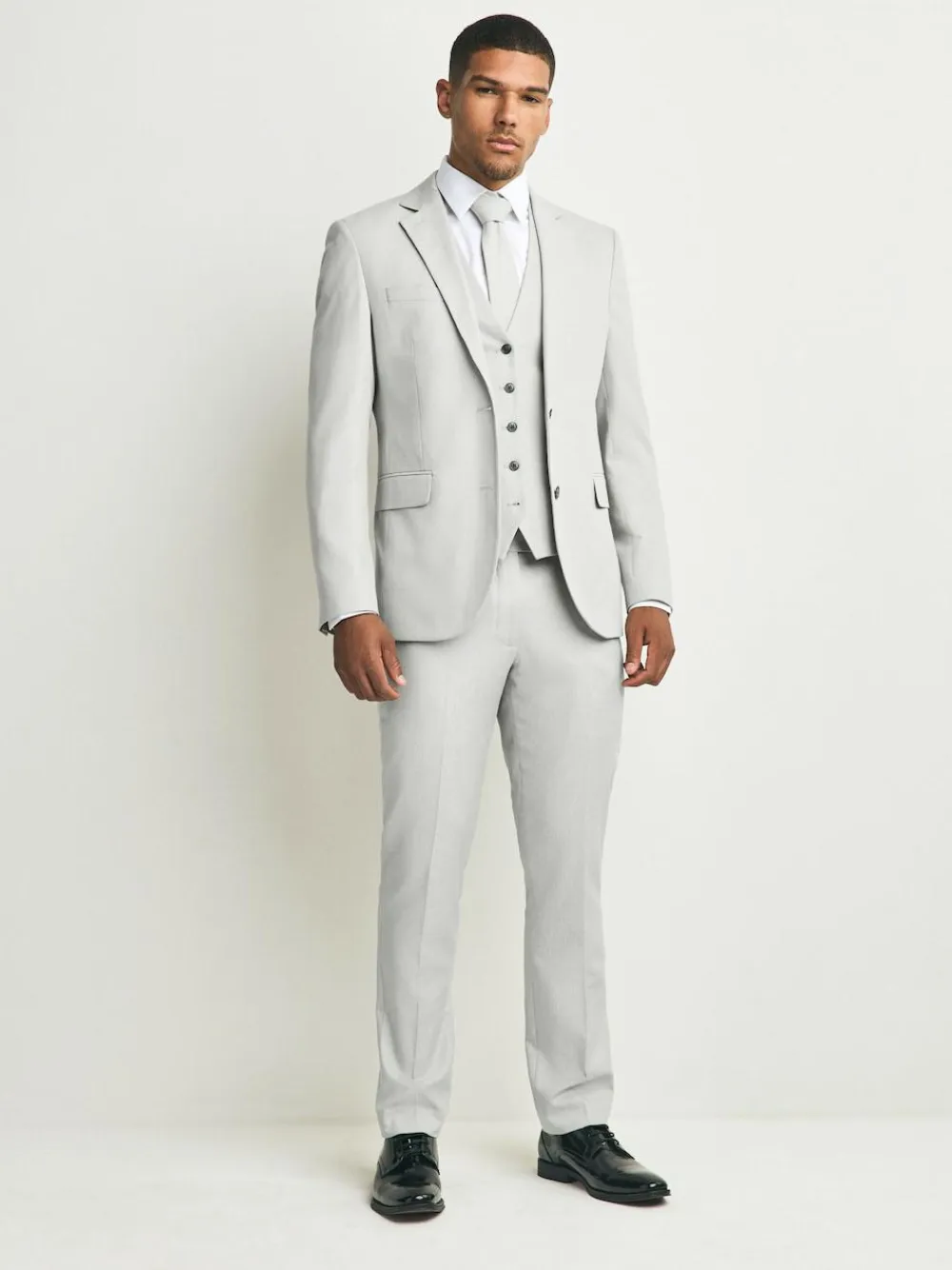 Next Neutral Textured Suit Waistcoat^ Vests