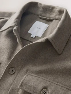 Next Twin Pocket Shacket Overshirt with Wool^ Blazers & Formal Jackets