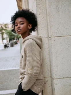 Discount Next Neutral Utility Knitted Hoodie (3-16yrs)