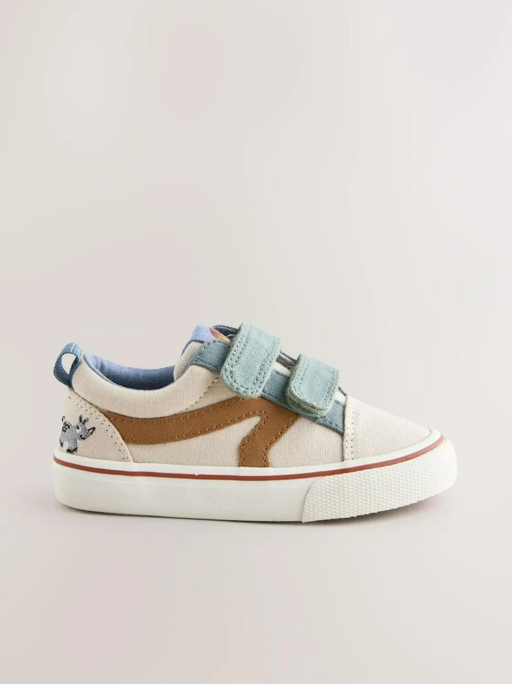 Discount Next Wide Fit (G) Touch Fastening Skate Trainers Neutral