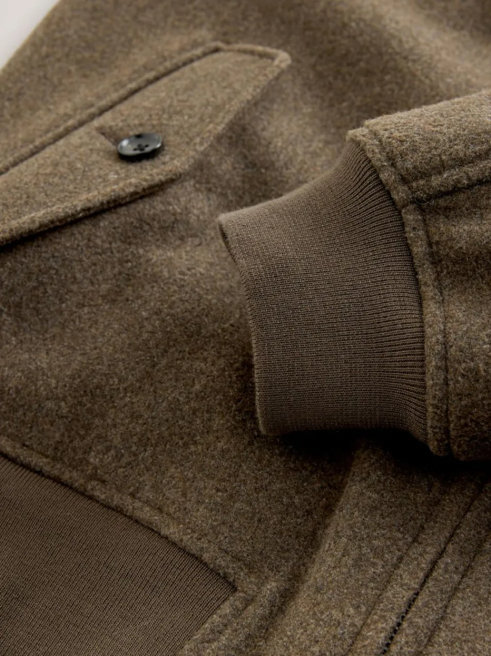 Next Neutral Wool Look Borg Lined Harrington Jacket^ Coats & Jackets|Coats & Jackets