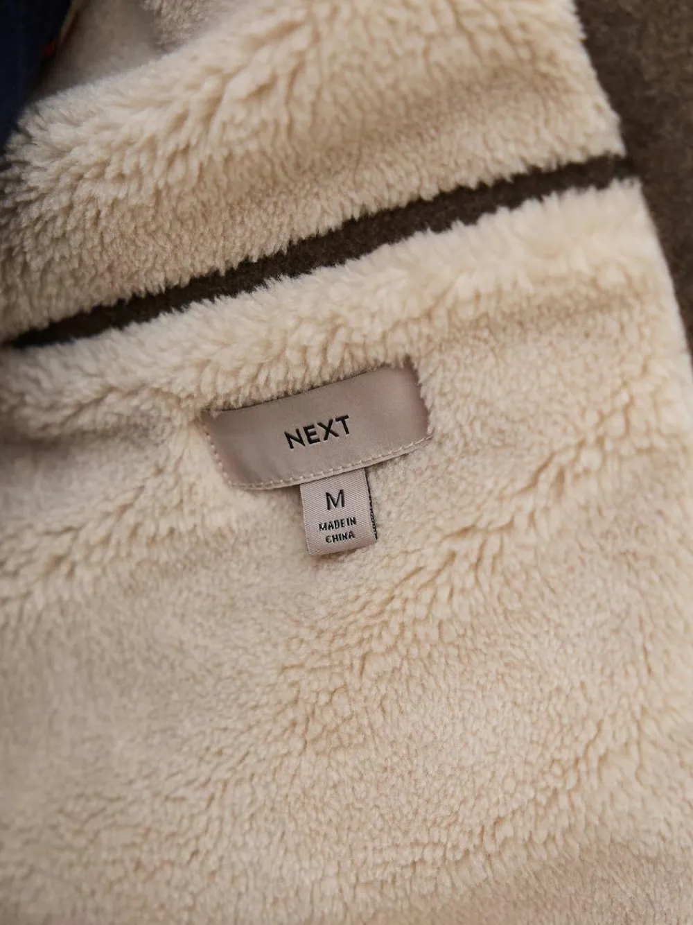 Next Neutral Wool Look Borg Lined Harrington Jacket^ Coats & Jackets|Coats & Jackets
