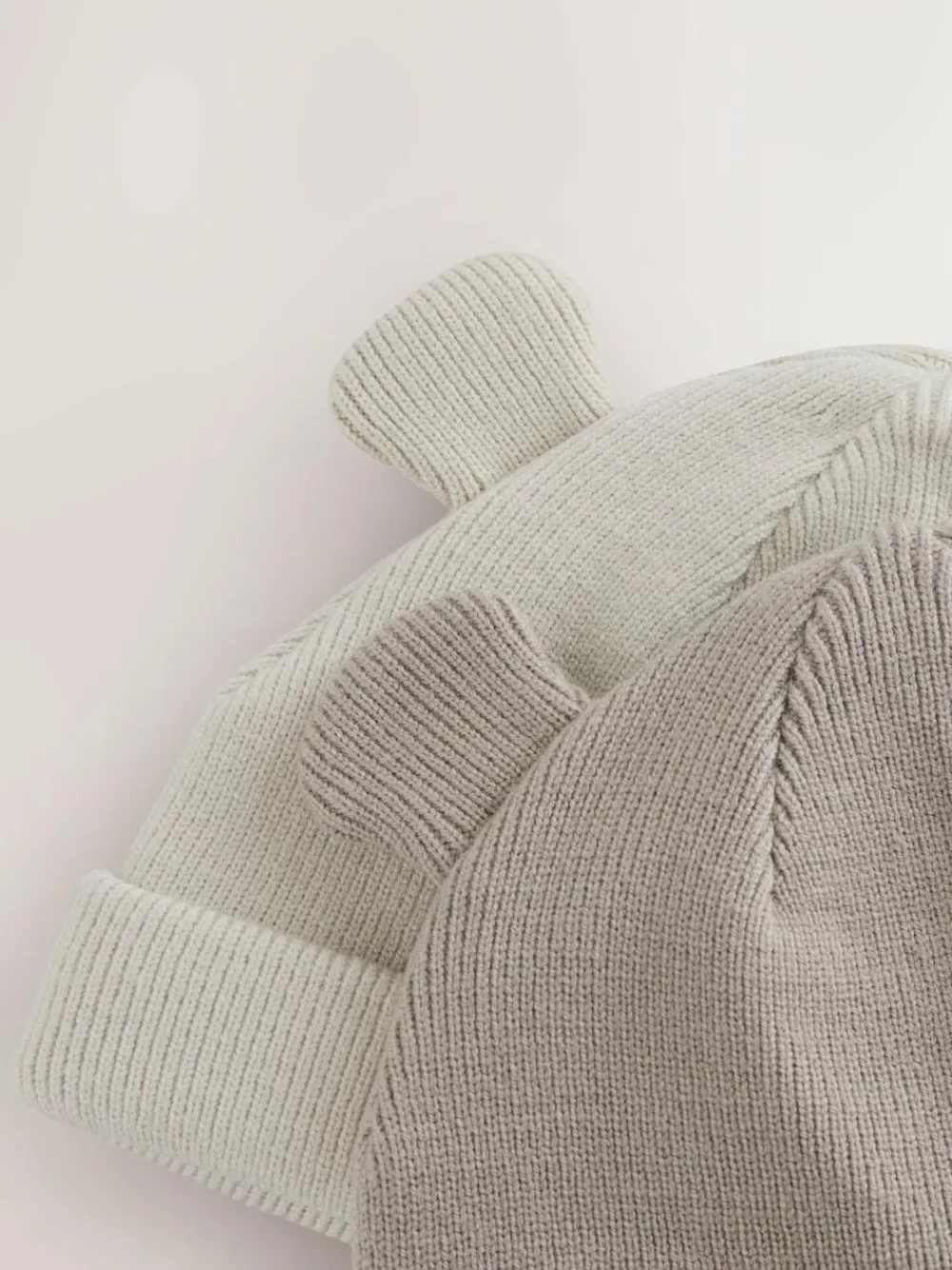 Hot Next 2pack Rib Baby Beanie Neutral/Tan