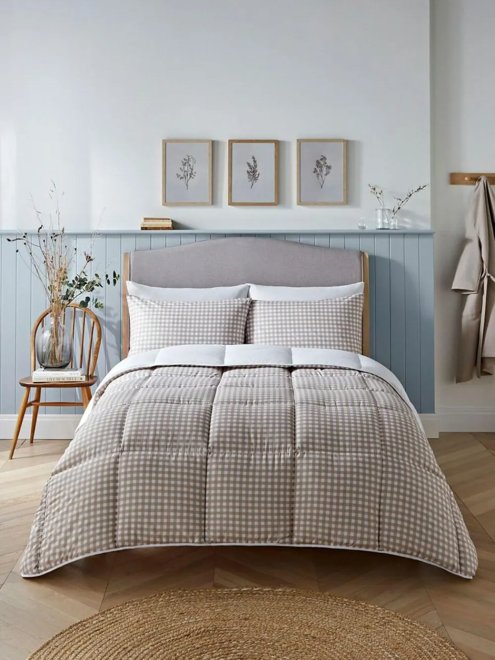 Night Lark Gingham 10.5 Tog Coverless Duvet 10.5 Tog Set^ Duvets & Pillows|Comforters & Pillows