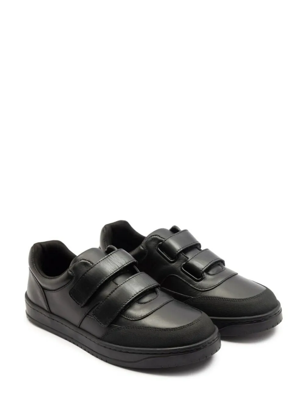 Discount Off The Hook Black Ferris Leather Touch Fastening School Shoes