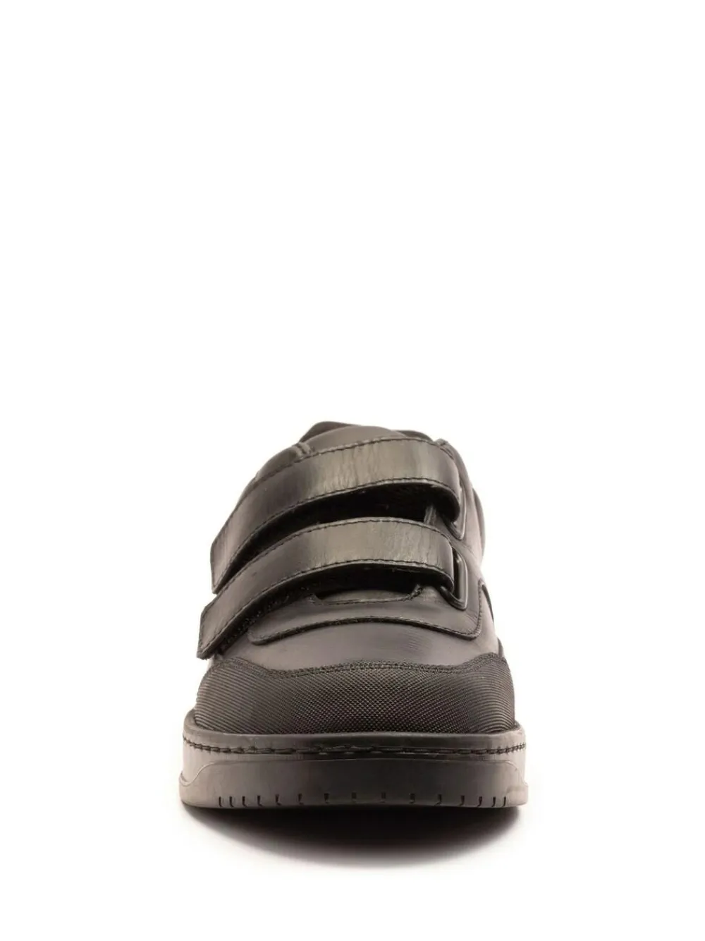Discount Off The Hook Black Ferris Leather Touch Fastening School Shoes