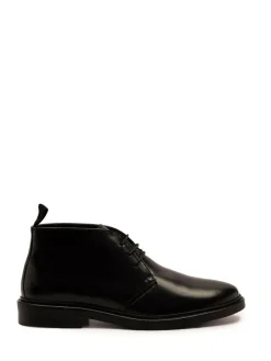 Off The Hook Black Loki Black Leather Lace-Up Boots^ Boots|Boots